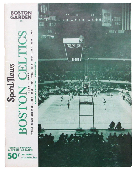 February 18, 1969 Boston Celtics vs. Phoenix Suns Boston Garden Program