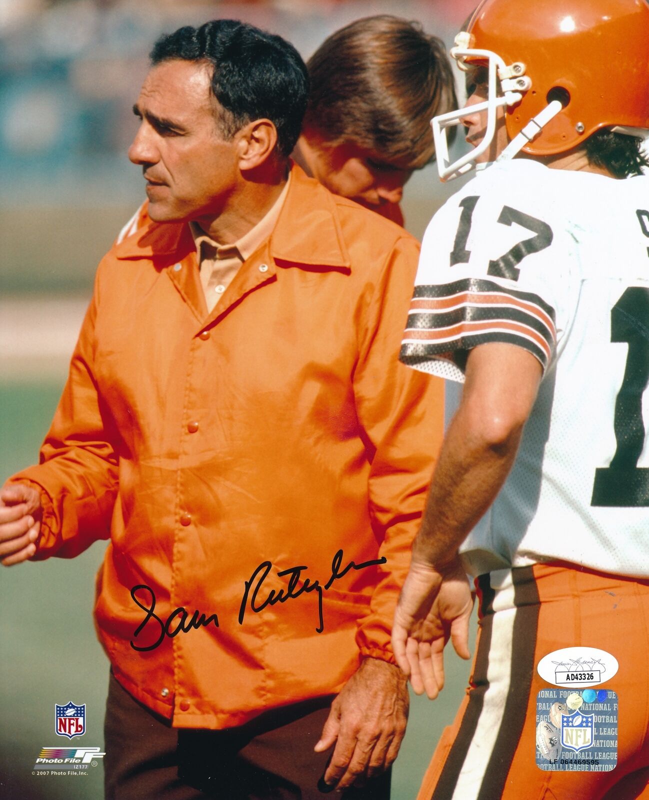 Sam Rutigliano Autographed 8x10 Photo Cleveland Browns JSA