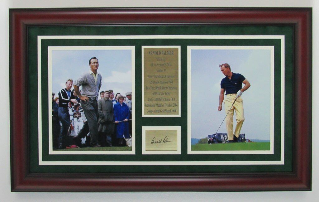 Arnold Palmer Framed Photo Tribute Collage w/Laser Engraved Autograph