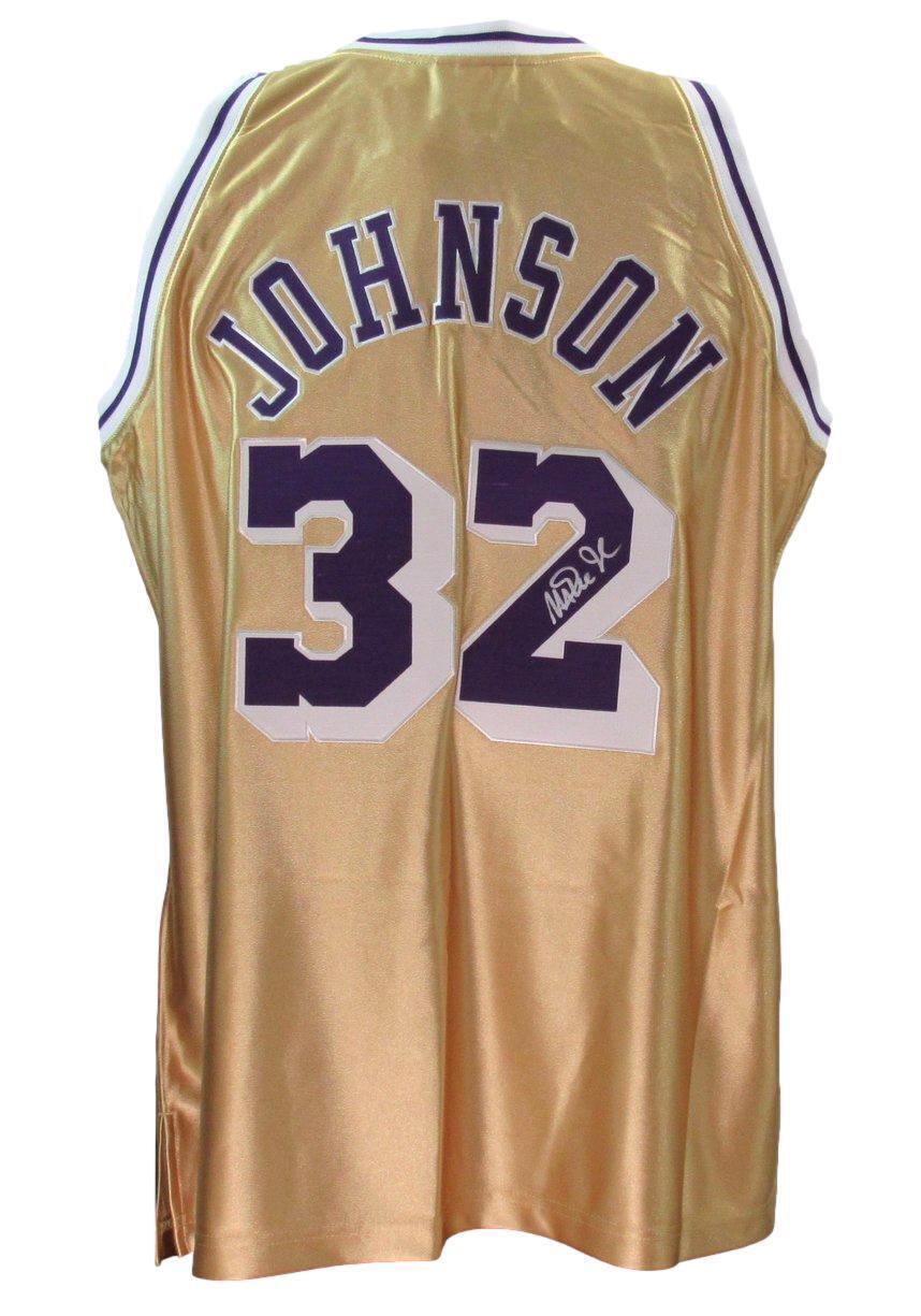 Magic Johnson HOF Autographed Mitchell & Ness Basketball Jersey Lakers Beckett