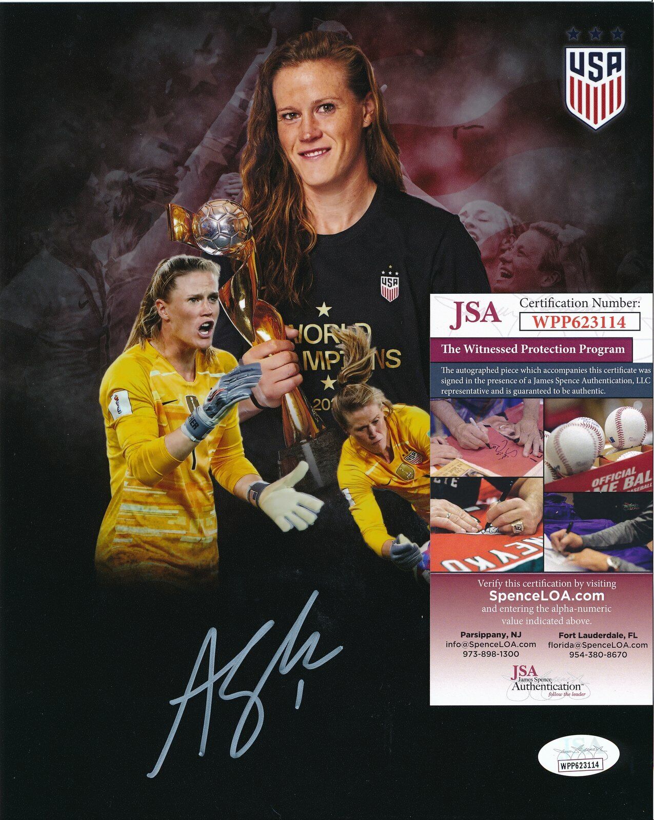 Alyssa Naeher USA Women's Soccer Team Signed 8x10 Photo Montage JSA 145792