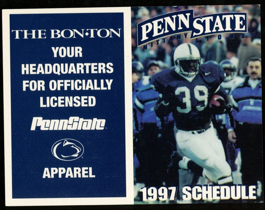 1997 Penn State Football 2.25x3.5 Pocket Schedule