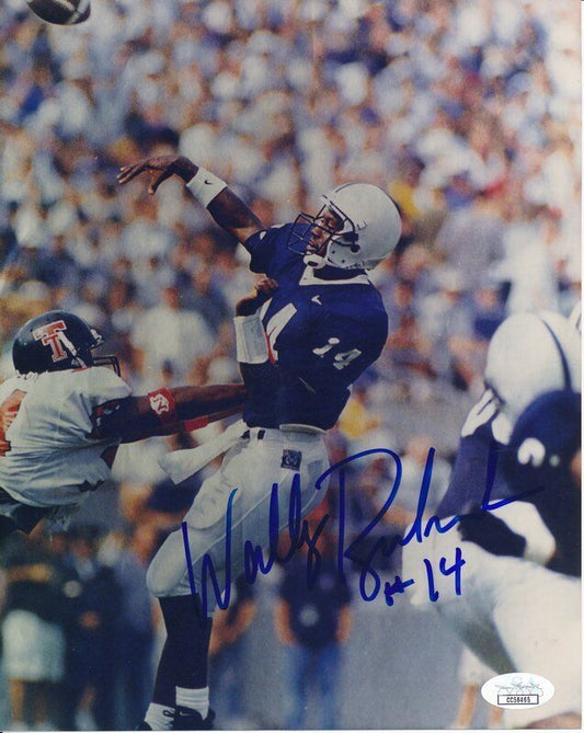 Wally Richardson PSU Penn State Signed 8x10 Color Photo JSA 141326