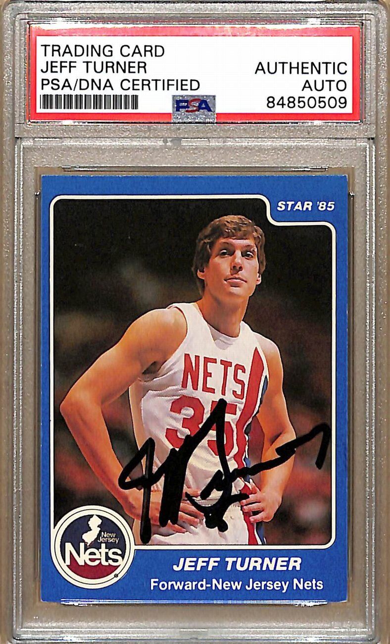 1984-85 Star Company #98 Jeff Turner Nets Signed/Auto Card PSA/DNA 178843