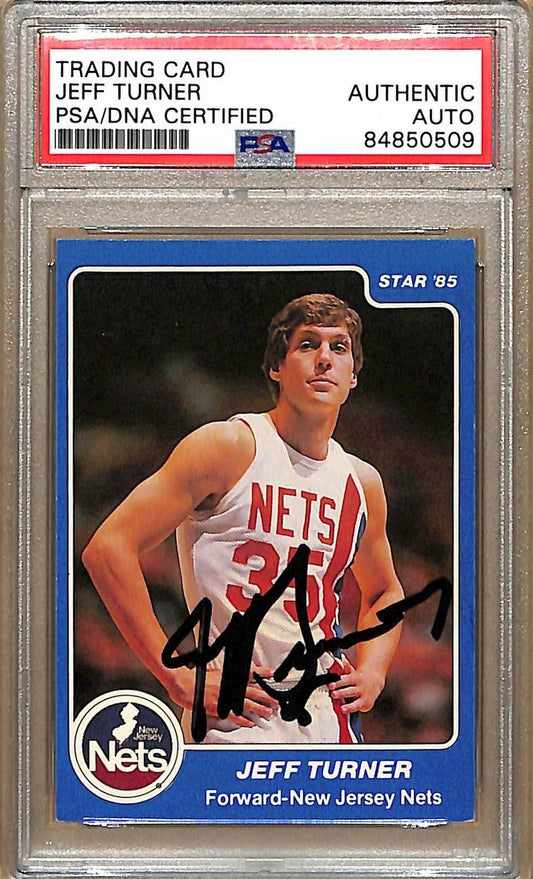 1984-85 Star Company #98 Jeff Turner Nets Signed/Auto Card PSA/DNA 178843