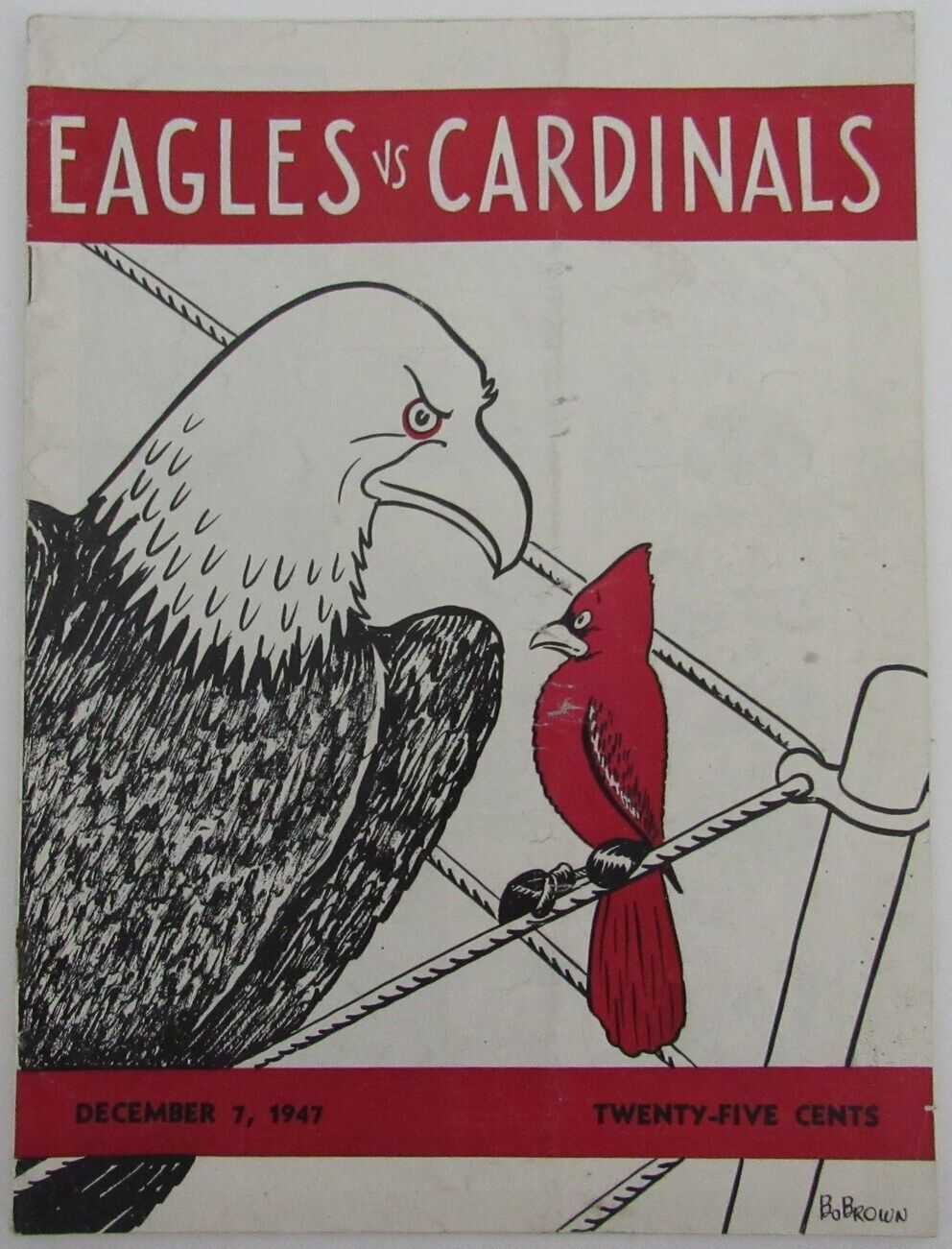 Vintage 1947 Philadelphia Eagles vs. Chicago Cardinals NFL Game Program