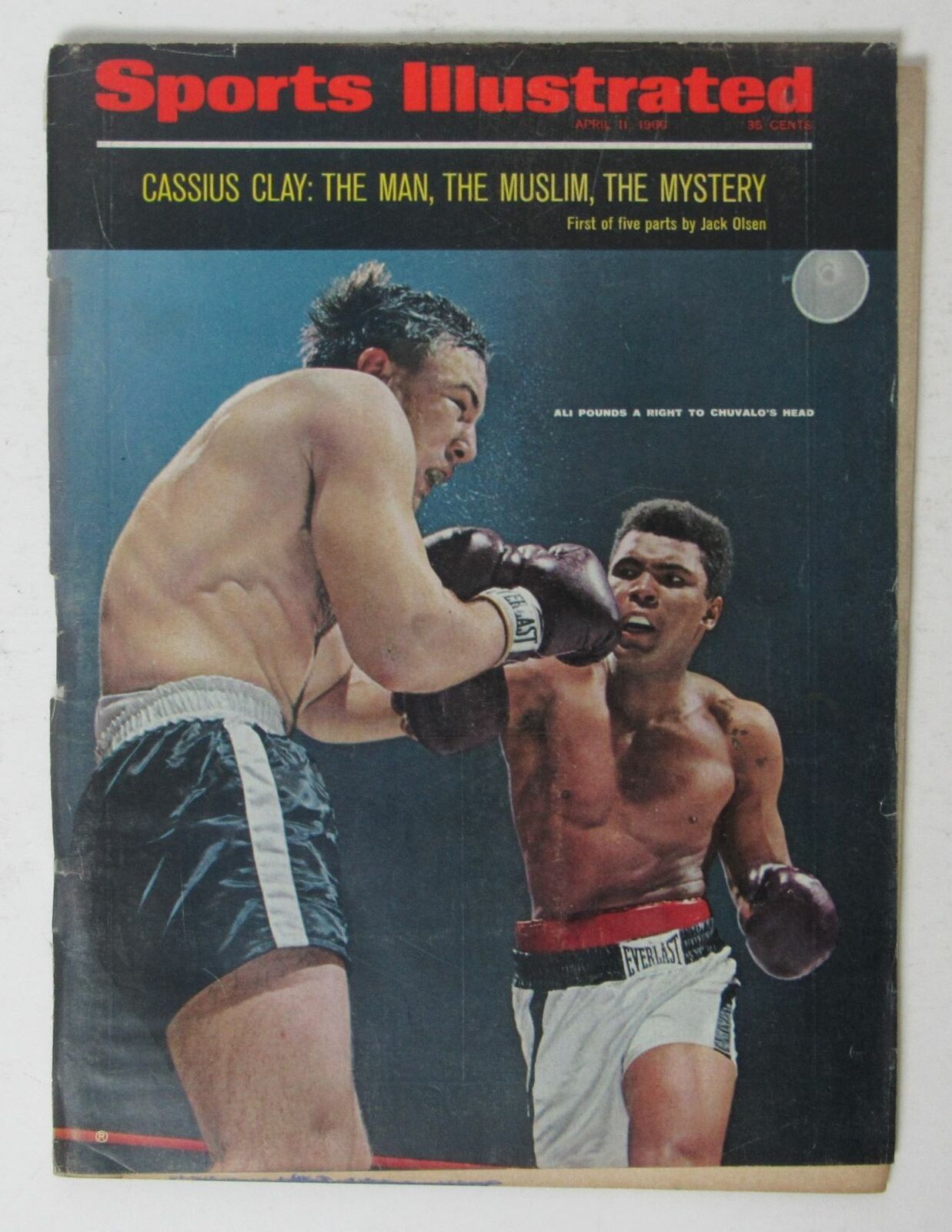 Muhammad Ali vs. Chuvalo 1966 Sports Illustrated 4/11/66 NO LABEL 144957