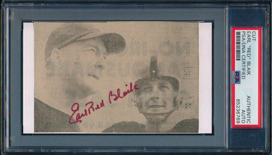 Earl "Red" Blaik CFB HOF Signed/Auto Cut on 3x5 Card Army  PSA/DNA 188295