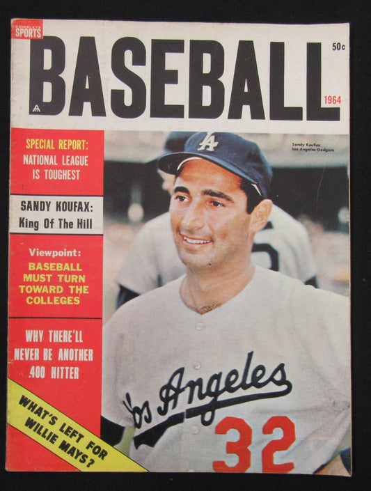 1964 Complete Sports Baseball Magazine Sandy Koufax HOF LA Dodgers Cover 185540