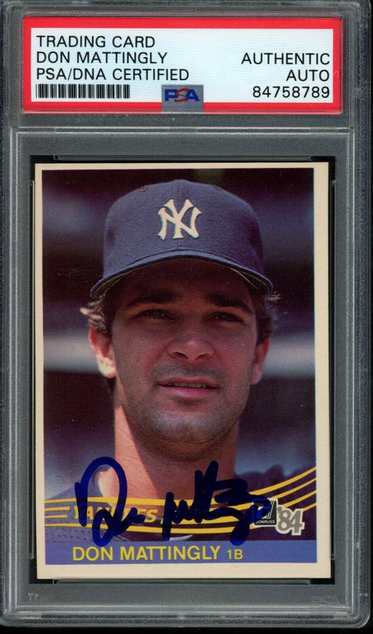 1984 DONRUSS Don Mattingly #248 Authentic Card Signed New York Yankees PSA/DNA