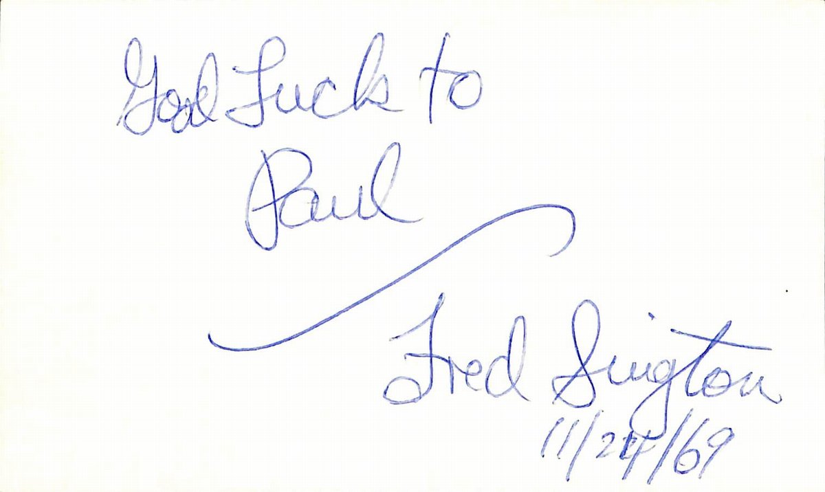 Fred Sington Alabama Crimson Tide CFHOF Signed 3x5 Index Card 189468