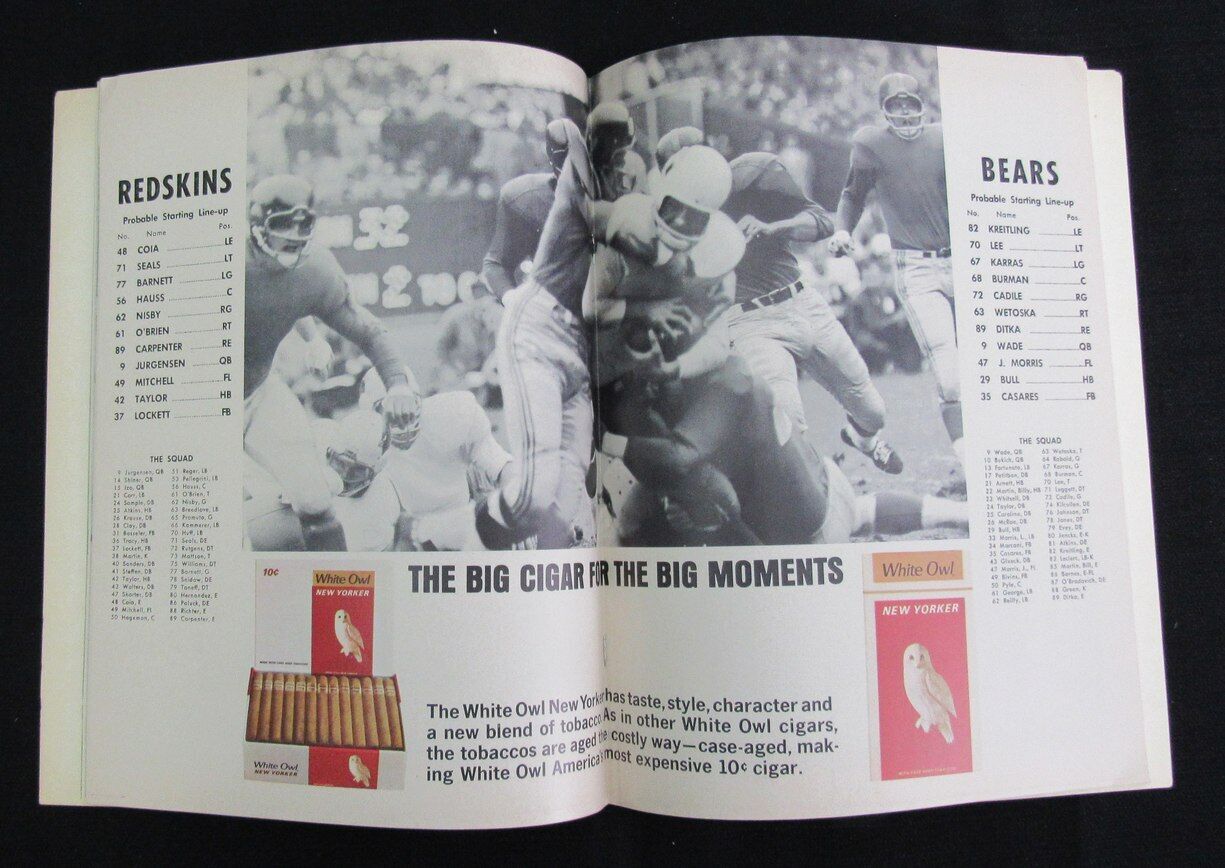 October 25, 1964 Washington Redskins vs Chicago Bears Game Program 181802