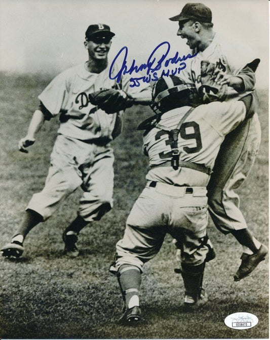 Johnny Podres Brooklyn Dodgers Signed/Inscribed 8x10 B/W Photo JSA 140995