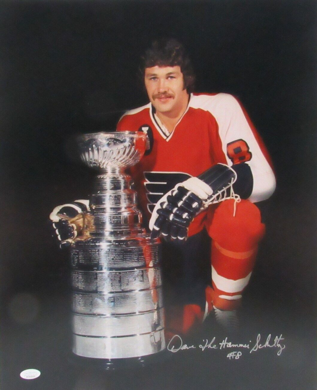 Dave Schultz Philadelphia Flyers Signed/Inscribed 16x20 Photo JSA 161330