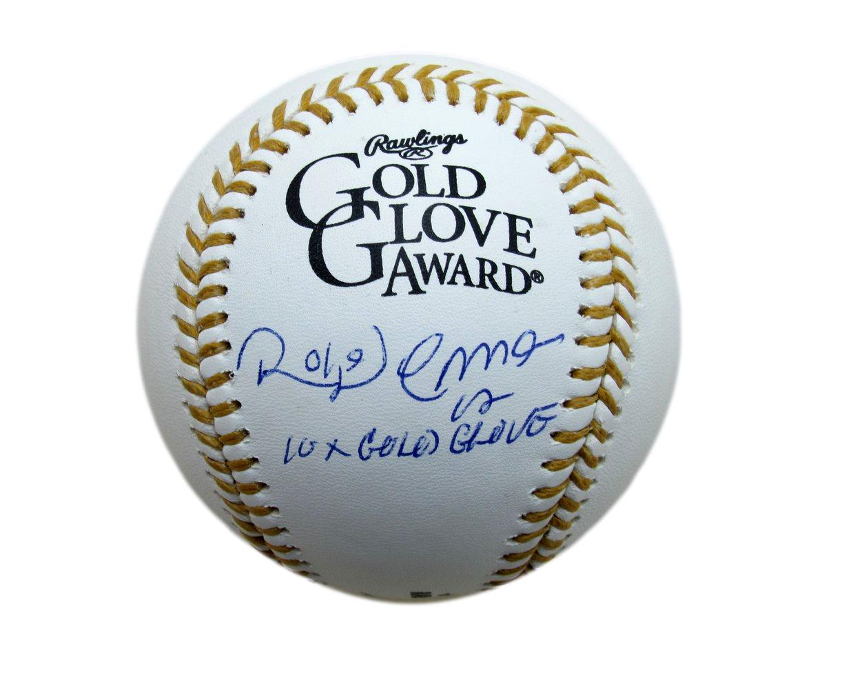 Roberto Alomar Autographed/Inscr Gold Glove Award Baseball Blue Jays JSA 187616
