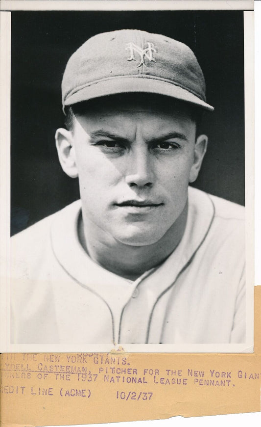 Slick Castleman 5x7 B/W 1937 Press Wire Photo New York Giants