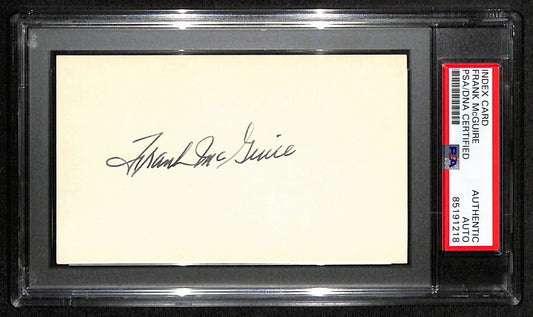 Frank McGuire HOF Signed/Auto 3x5 Index Card Phila Wizzards PSA/DNA 188588