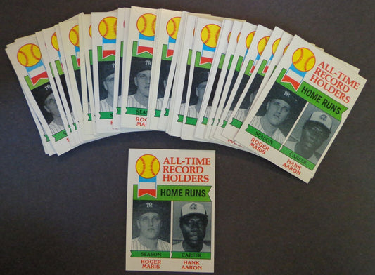 Lot of (40) 1979 TOPPS #413 All-Time Record Holders HR's Roger Maris/Hank Aaron