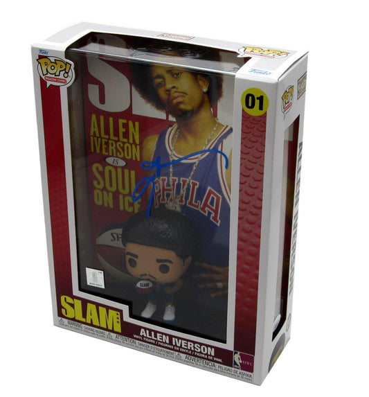 Allen Iverson HOF Autographed Funko POP! SLAM FUNKO  #01 76ers JSA 181851