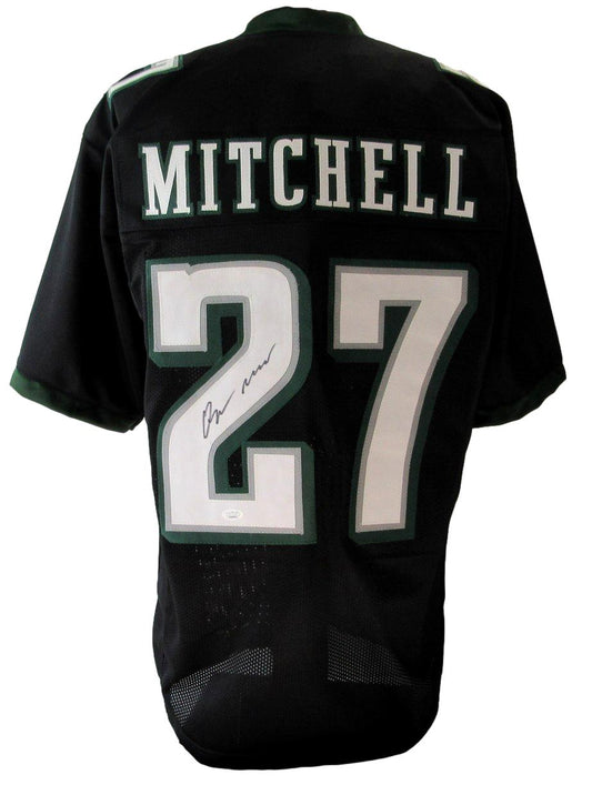 Quinyon Mitchell Black Custom Football Jersey Eagles JSA 193305