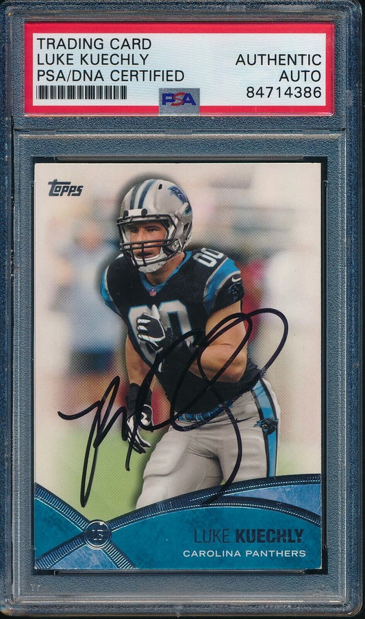 2012 TOPPS Profile Luke Kuechly #PP-LK Card Signed Panthers PSA/DNA 176365