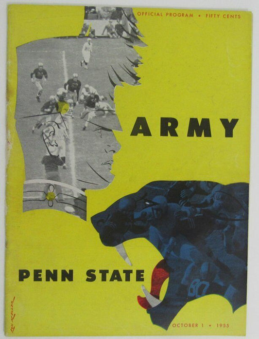 1955 Army vs. Penn State Nittany Lions Football Program 137647