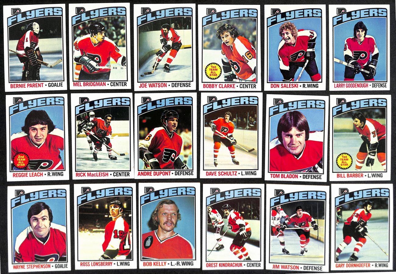 1976-77 Topps Hockey Philadelphia Flyers Complete Team Set (24/24) Cards 189204