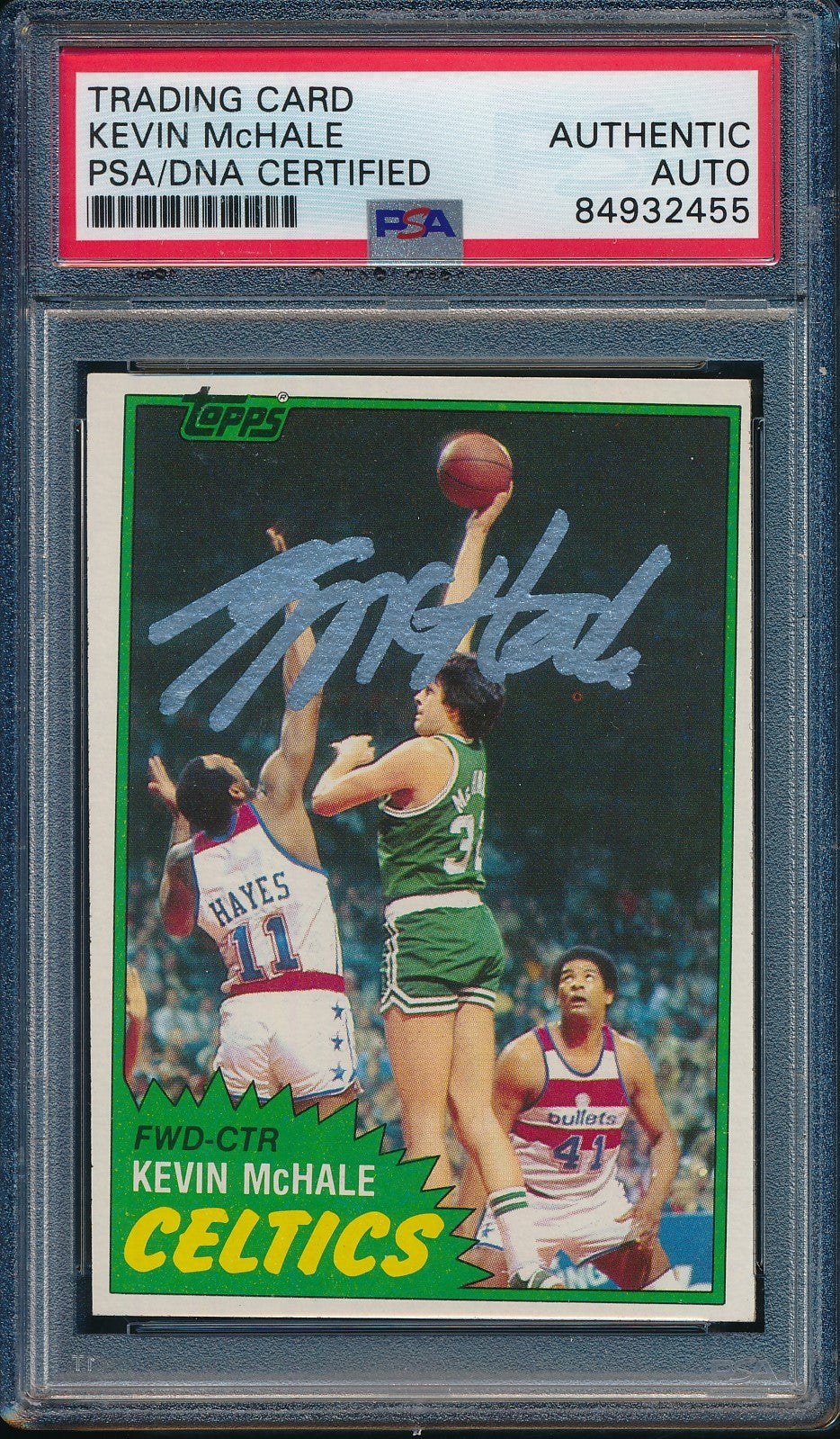 1981-82 Topps #75 Signed/Auto Kevin McHale HOF Boston Celtics PSA/DNA