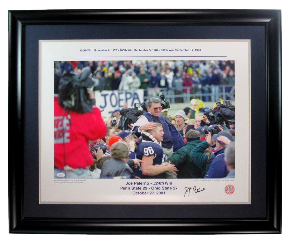 Joe Paterno Autographed 16x20 Photo Penn State University Framed JSA 191307