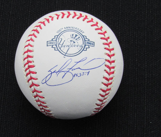 Sal Fasano Signed/Auto Yankees 100th OML Baseball MAB 187018