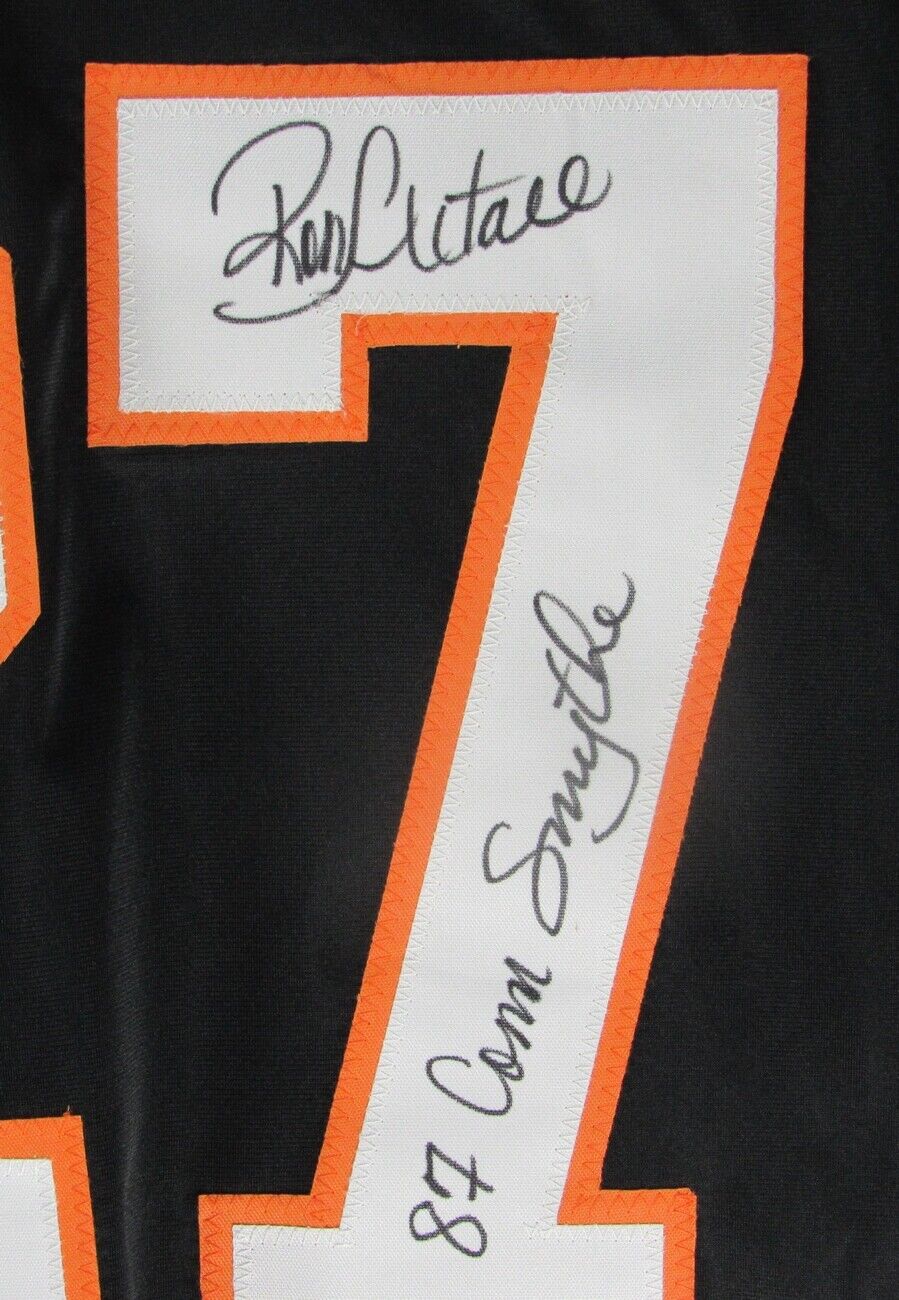 Ron Hextall Flyers Jersey Signed inscr 87 Conn Smythe Black Custom JSA 154964