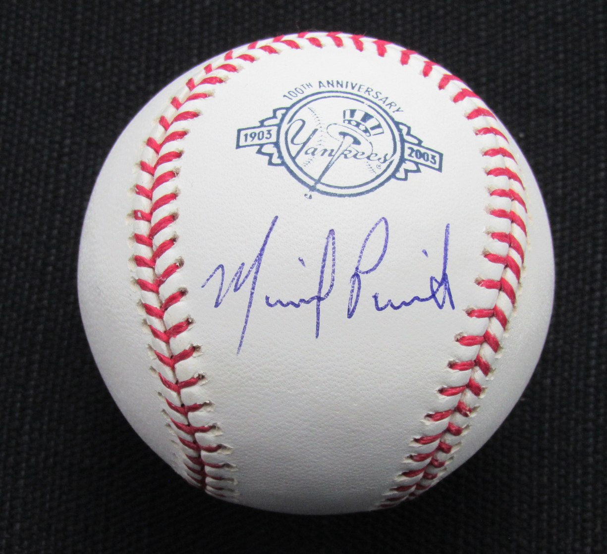 Michael Pineda Signed/Auto Yankees 100th OML Baseball MAB 187059