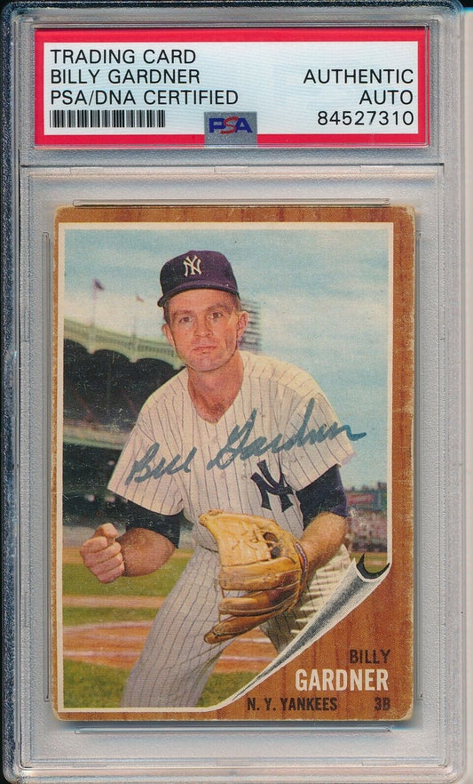 Billy Garner Yankees Signed/Autographed 1962 TOPPS Card #338 PSA/DNA 166502