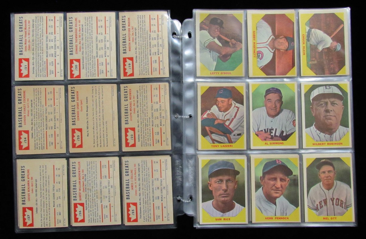 1960 Fleer Baseball Greats Complete Set (79) Ruth, Williams, Gehrig, Cobb190558