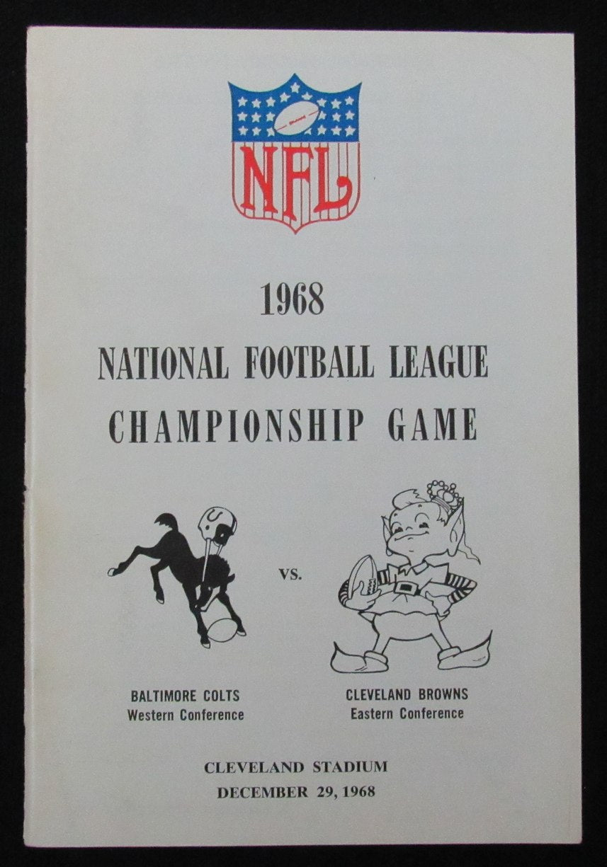 1968 NFL Super Bowl II Media/Press Guide Colts vs. Browns 188815