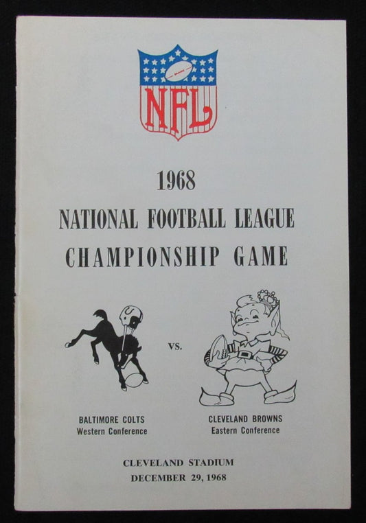 1968 NFL Super Bowl II Media/Press Guide Colts vs. Browns 188815