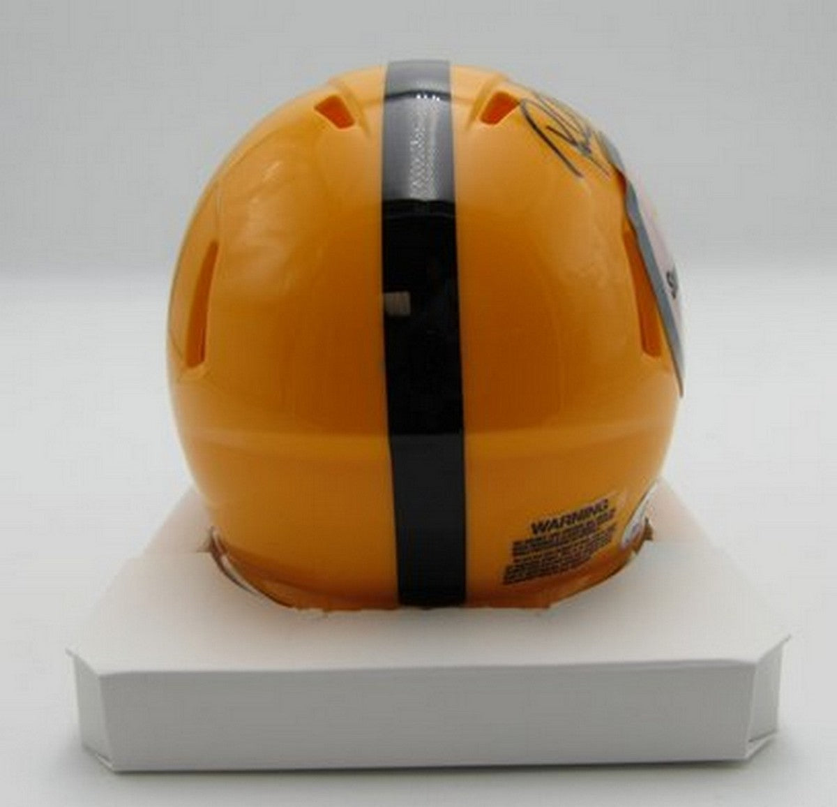 Rocky Bleier HOF Signed/Inscr Yellow Mini Helmet Steelers Becket Witness 191555