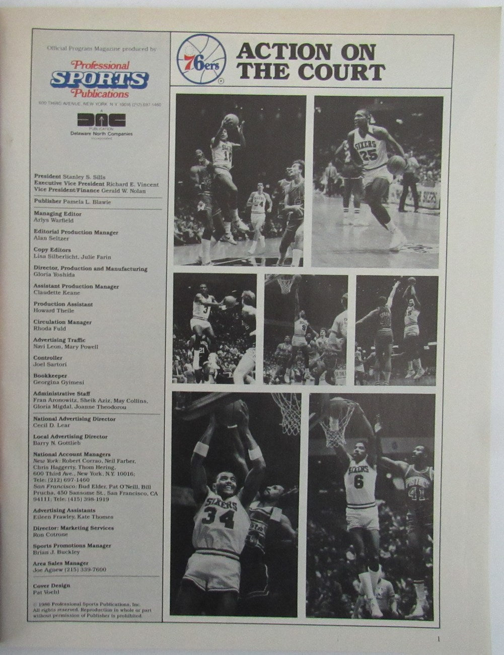 1987 NBA Playoff Bucks vs. 76ers Basketball Game Program 156957