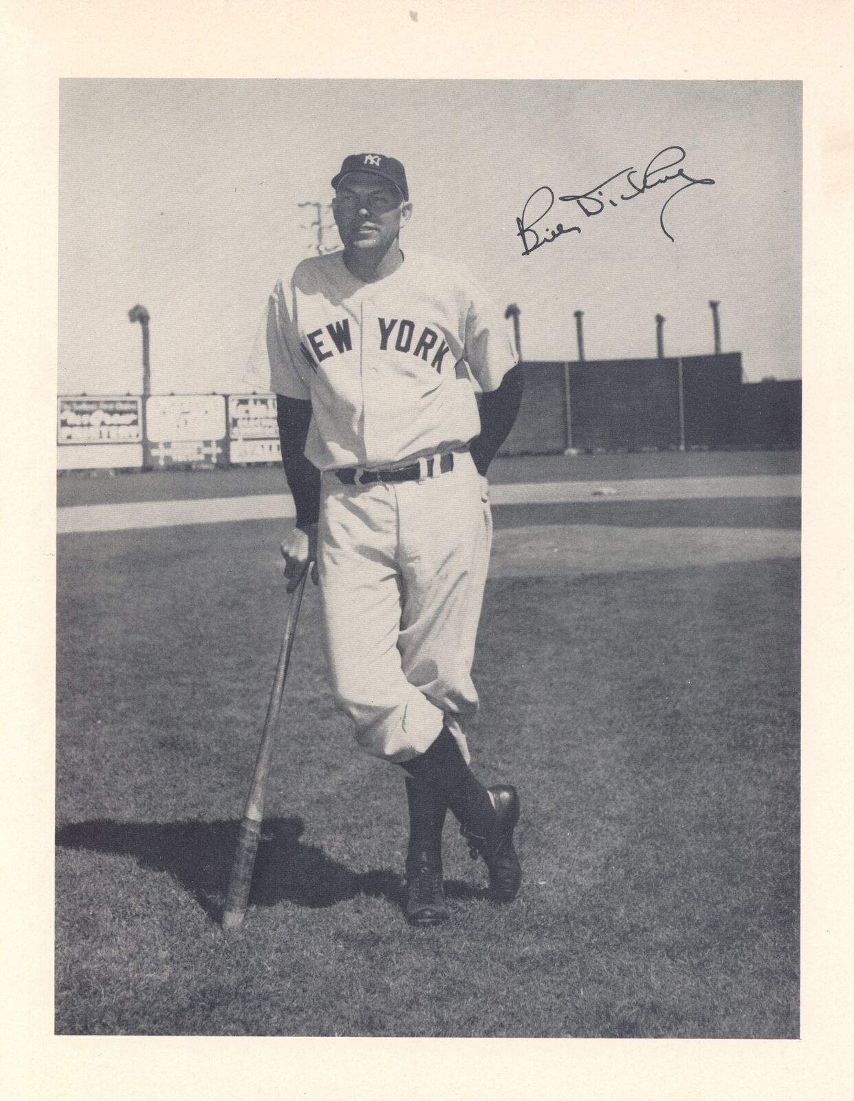 1951 Bill Dickey HOF 1951 Team Issued 8x10 B/W Photo New York Yankees