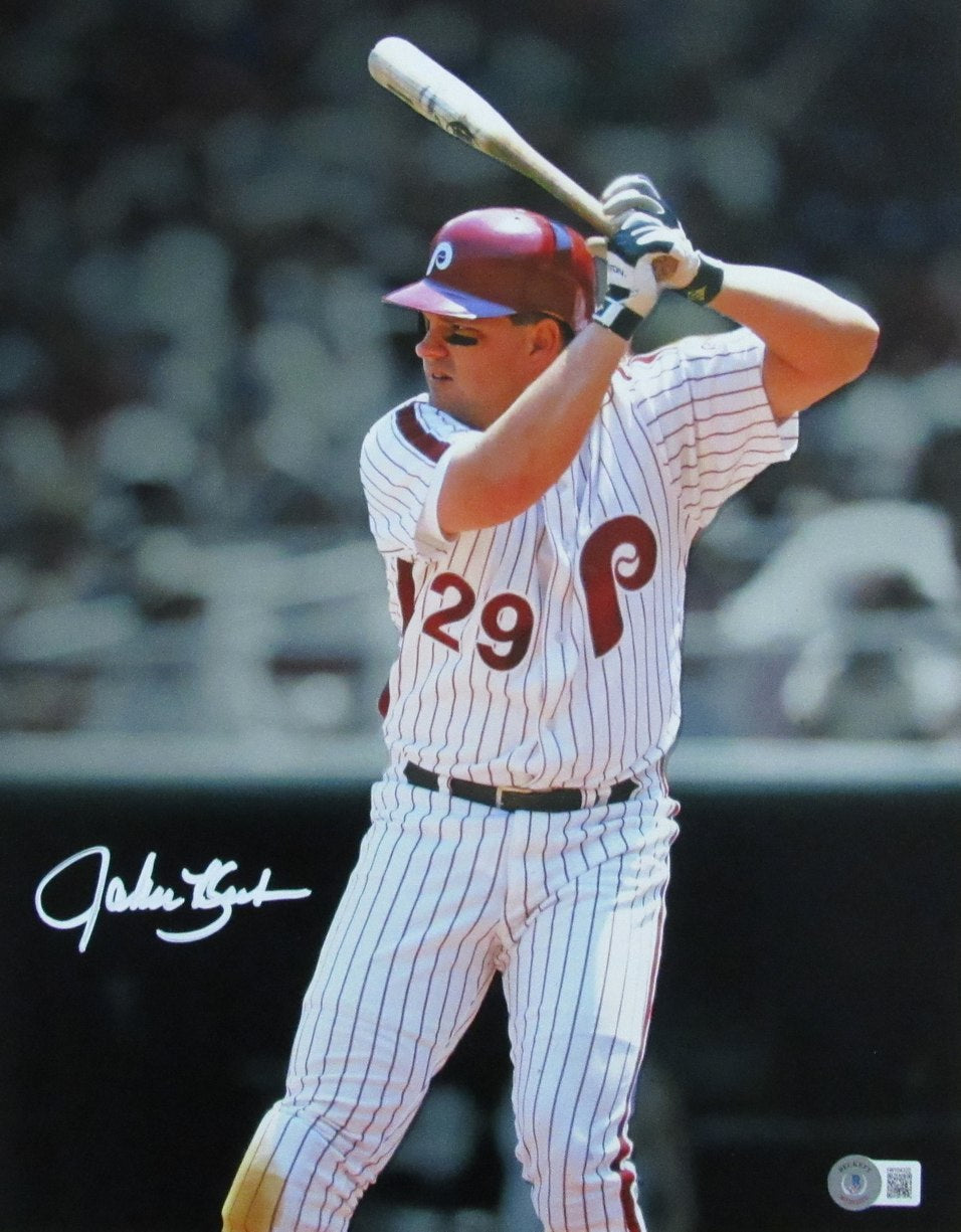 John Kruk Signed 11x14 Photo Philadelphia Phillies Beckett 185356