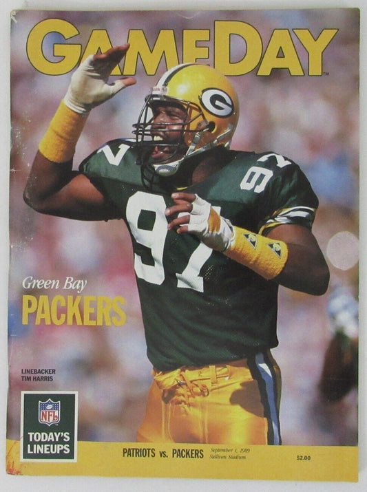 September 1, 1989 New England Patriots vs. Packers NFL GameDay Program