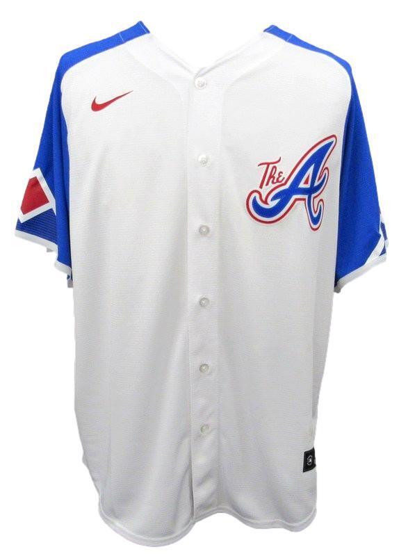 Ronald Acuna Jr. Autographed Nike Baseball Jersey City Braves Beckett 181961