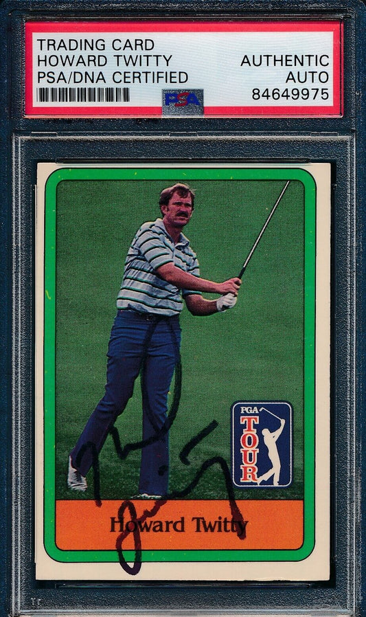 1981 DONRUSS PGA Howard Twitty #14 Authentic Card Signed PSA/DNA 176012