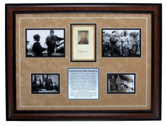 General George Marshall Signed/Autographed Photo Collage Framed JSA 147581