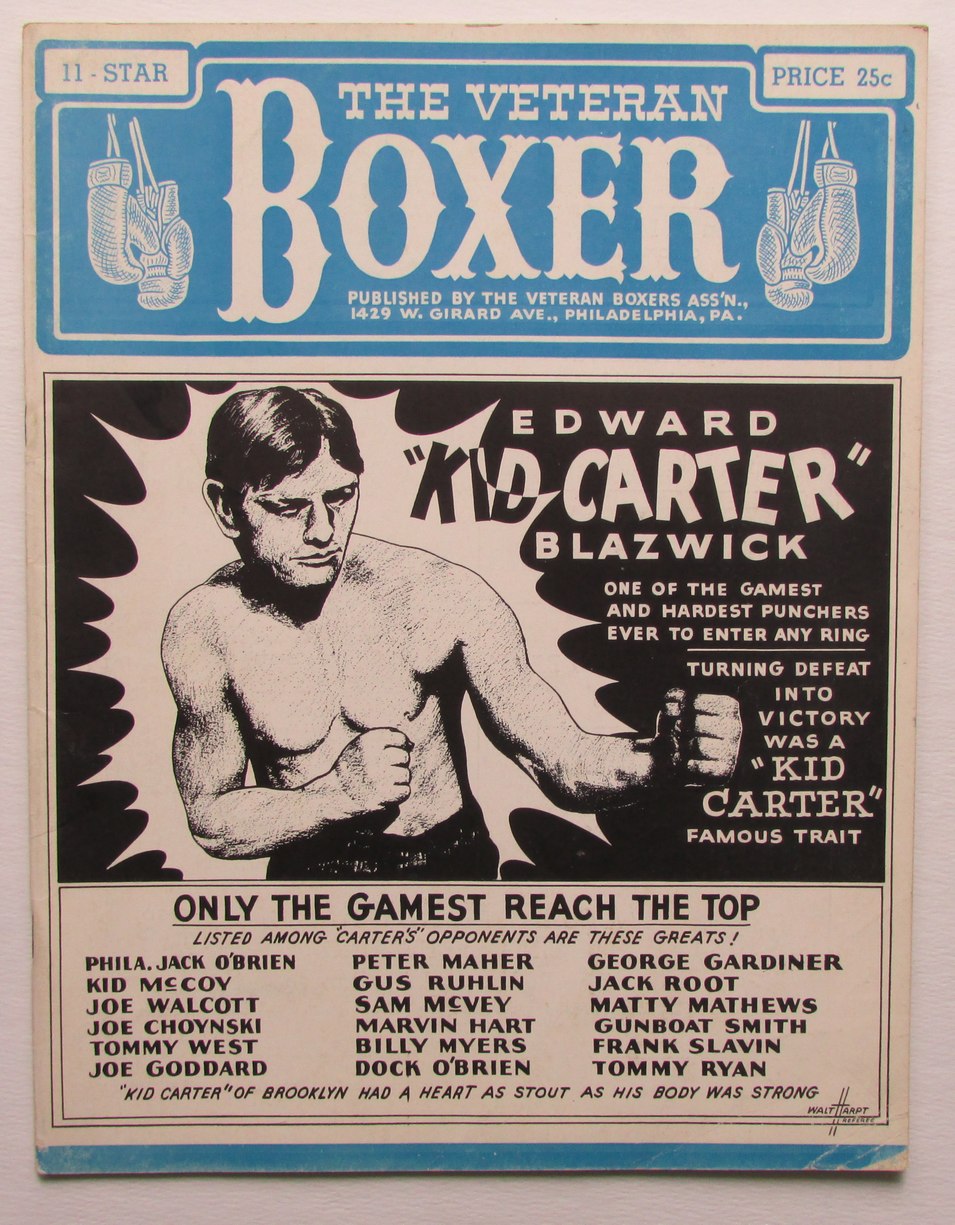 The Veteran Boxer Magazine Eleven Star Issue Edward "Kid Carter" Blazwick 167894