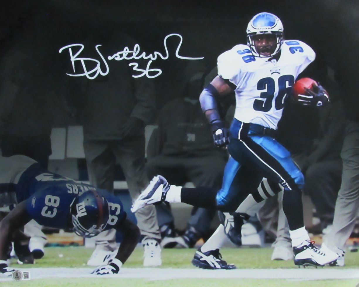 Brian Westbrook Signed/Auto 16x20 Photo Philadelphia Eagles Beckett 193330