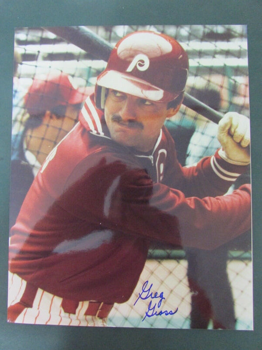 Greg Gross Phillies Signed/Autographed 8x10 Photo PASS 127537