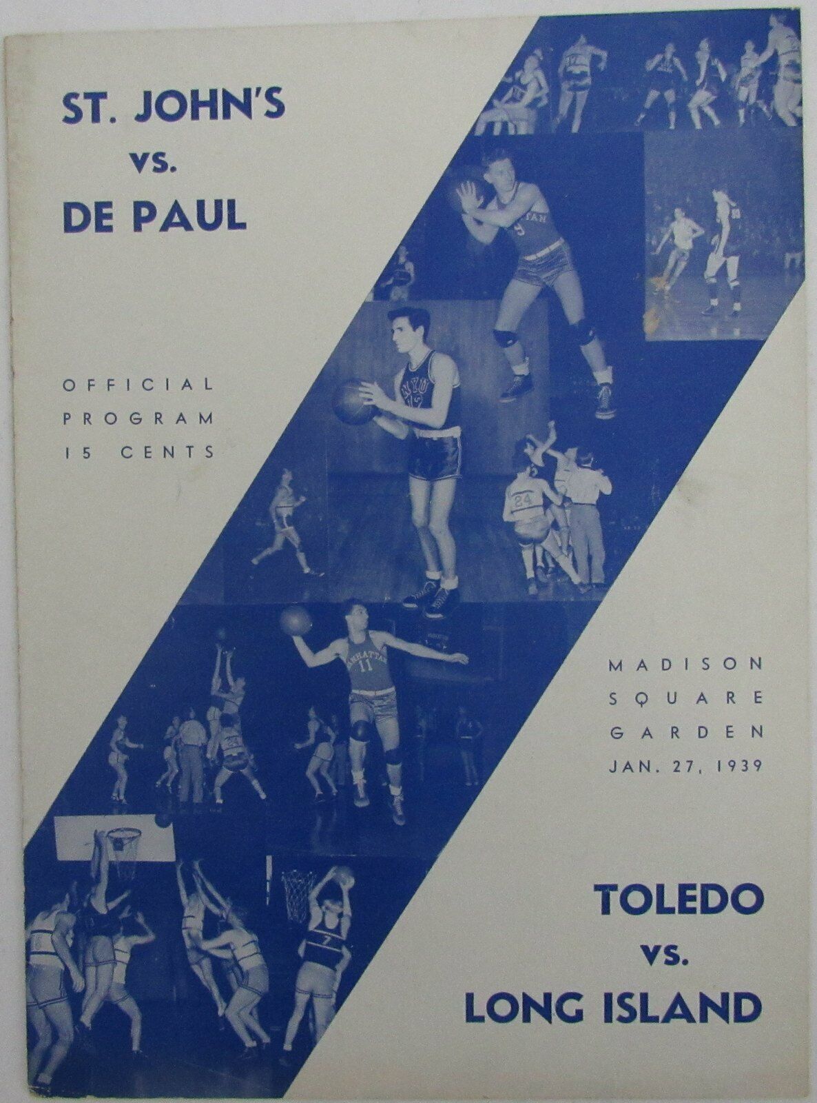 1939 NCAA Basketball Doubleheader Games Program at Madison Square Garden  145168