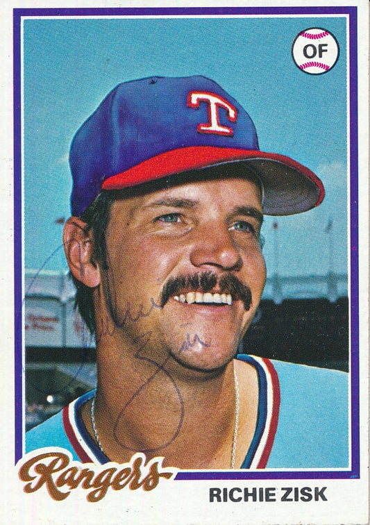 Richie Zisk Autographed 1978 TOPPS Card #110 Texas Rangers 183031