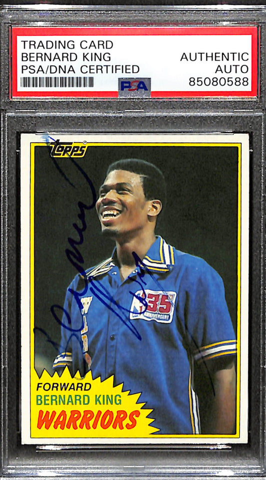 Bernard King Signed 1981 Topps Card #72 Golden State Warriors PSA/DNA 183796